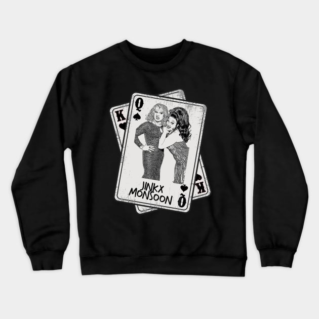 Retro Jinkx Monsoon Card Style Crewneck Sweatshirt by Slepet Anis